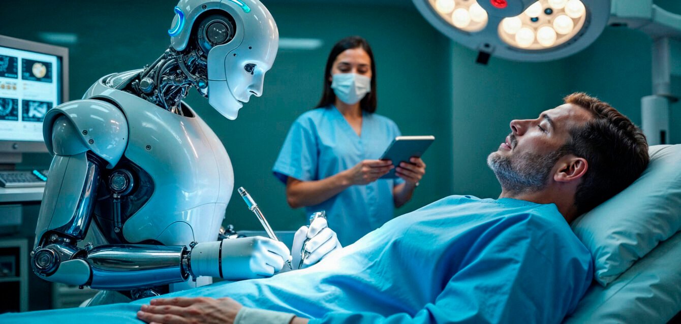 robot performing surgery patient