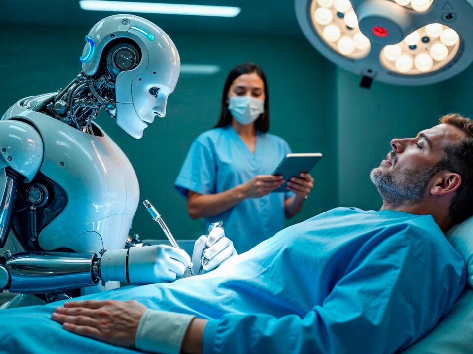 robot performing surgery patient